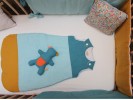 GRAPHIC BLUE SLEEPING BAG