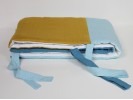BLUE GRAPHIC COT BUMPER
