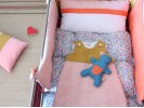PINK GRAPHIC COT BUMPER