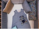 LIBERTY BLUE PEPPER COT BUMPER