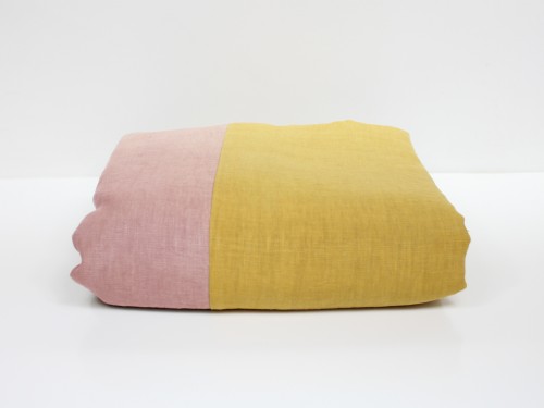 PINK LINEN SINGLE DUVET COVER